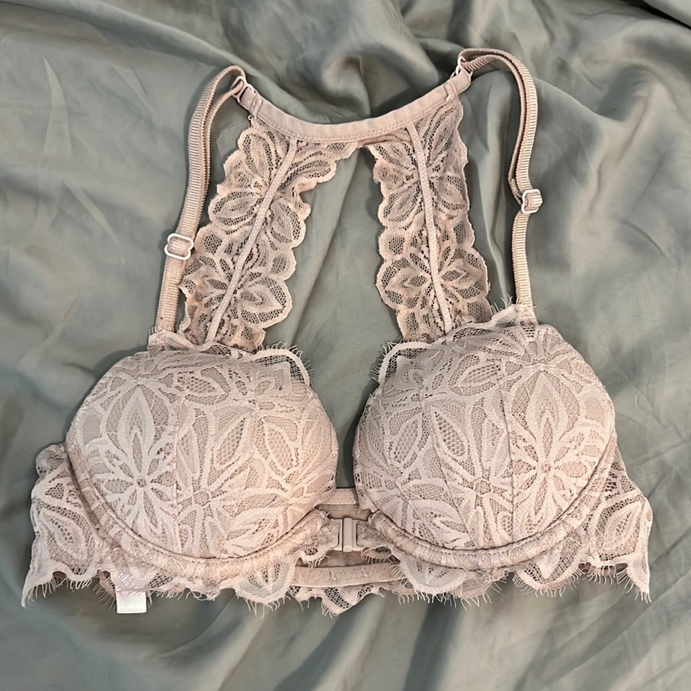 Blush Pink Lace Bralette.